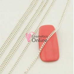 Lantisor Metalic pentru unghii 3D, Argintiu LM009